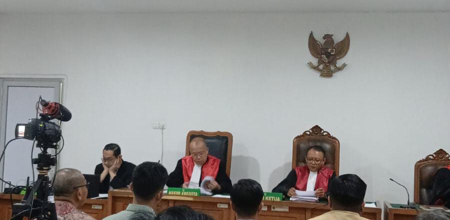 Sidang Lanjutan Kasus Dugaan Suap Pengadaan Barang dan Jasa di lingkungan Dinas Pekerjaan Umum dan Penataan Ruang (PUPR) Kabupaten Ogan Komering Ulu, Senin (23/6/23)